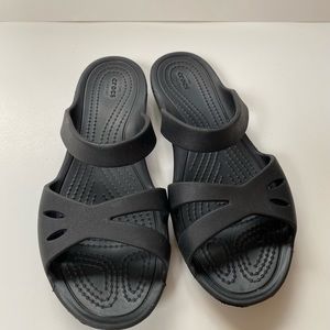 Black Crocs Slide Sandals